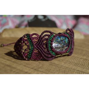 Brazalete avalón morado y verde