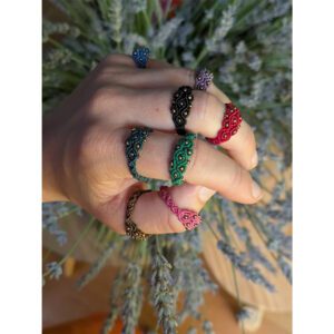 Anillos con abalorios